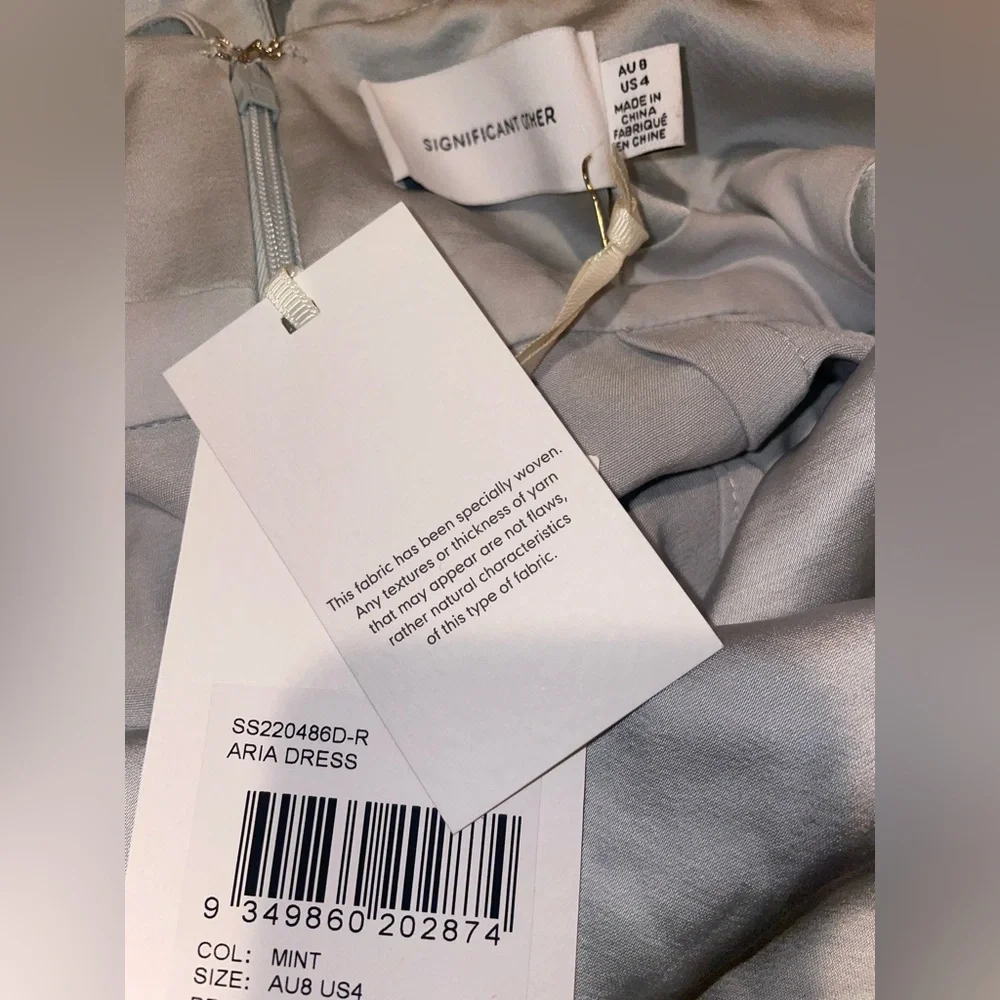 New! Significant Other Aria Silver Mint Dress 🩶 size 4 NWT! - Picture 14 of 14